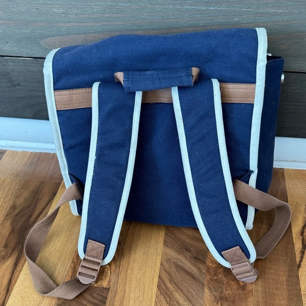 Vintage Disney Navy and Brown Mickey Mouse Backpack